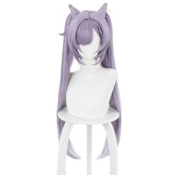 NewCosplay Game Genshin Impact Keqing Heat Resistant Synthetic Hair Carnival Halloween Party Props Cosplay Wig