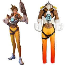 New Cosplaysky New Arrivals Overwatch OW Tracer Lena Oxton Outfit Battle Suit Cosplay Costume