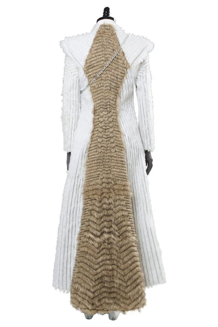 New Cosplaysky Game Of Thrones Daenerys Season 7 E6 Targaryen Outfit Dragonstone Snow Dress Cosplay Costume 7 New Cosplaysky Game Of Thrones Daenerys Season 7 E6 Targaryen Outfit Dragonstone Snow Dress Cosplay Costume