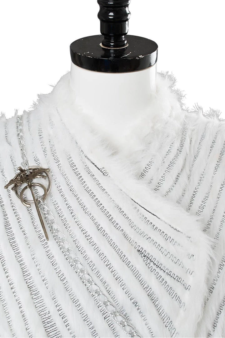 New Cosplaysky Game Of Thrones Daenerys Season 7 E6 Targaryen Outfit Dragonstone Snow Dress Cosplay Costume 10 New Cosplaysky Game Of Thrones Daenerys Season 7 E6 Targaryen Outfit Dragonstone Snow Dress Cosplay Costume