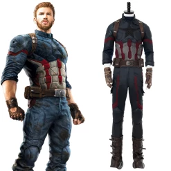 New Cosplaysky Avengers 3 : Infinity War Captain America Steven Rogers Outfit Uniform Suit Cosplay Costume NEW