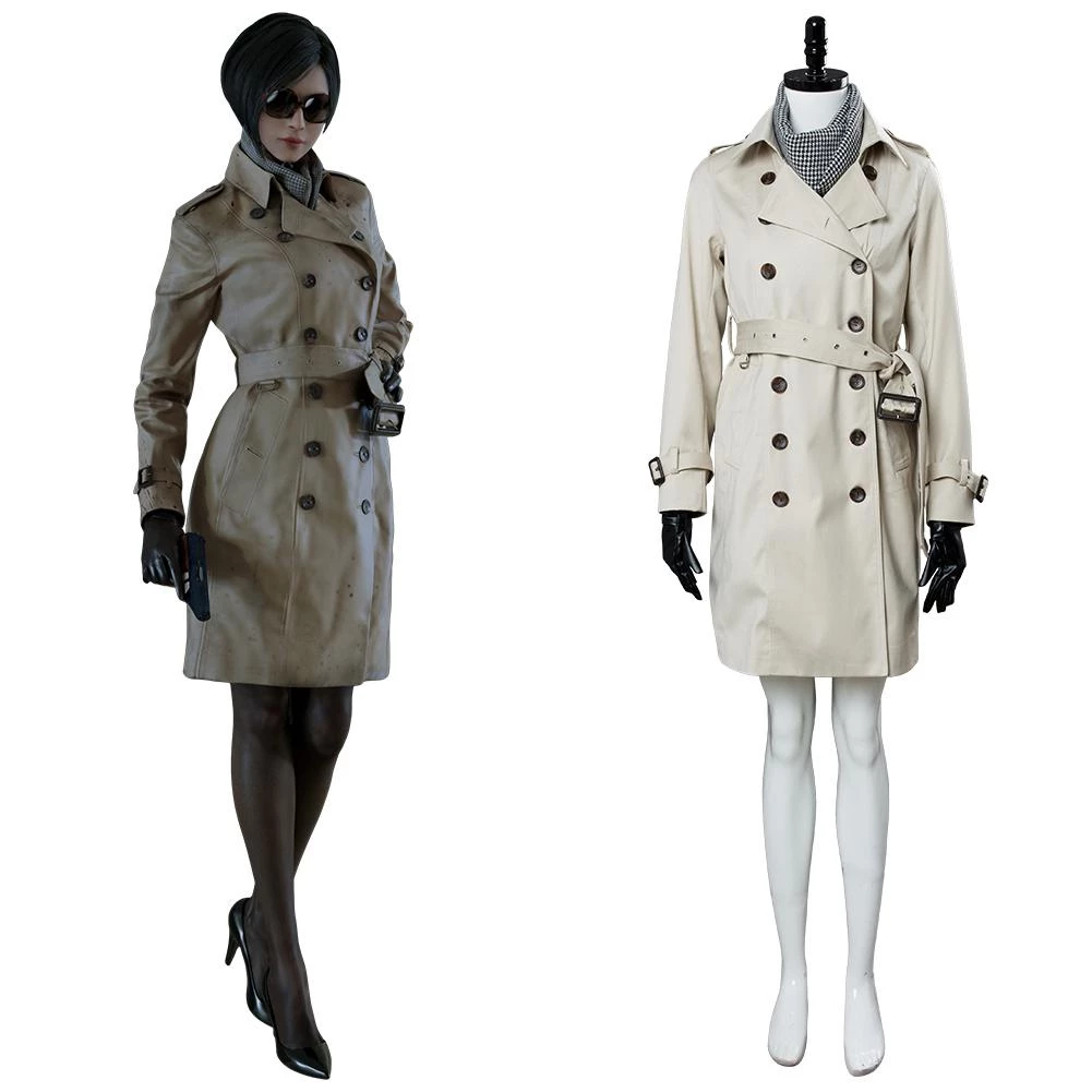 CosplaySky Resident Evil 2 Remake Re Ada Wong/Wang Trenchcoat Red Dress Cosplay Costume 3 CosplaySky Resident Evil 2 Remake Re Ada Wong/Wang Trenchcoat Red Dress Cosplay Costume