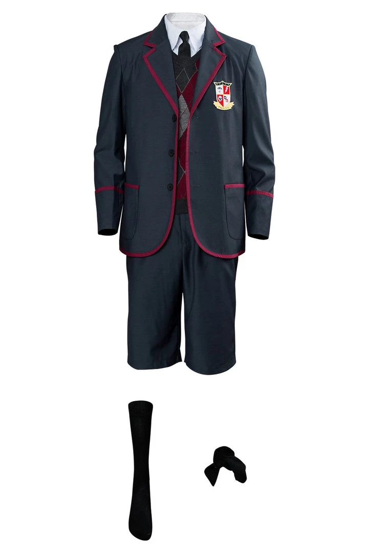 CosplaySky New Arrivals The Umbrella Academy Boys Kids Children School Uniform Cosplay Costume 3 CosplaySky New Arrivals The Umbrella Academy Boys Kids Children School Uniform Cosplay Costume