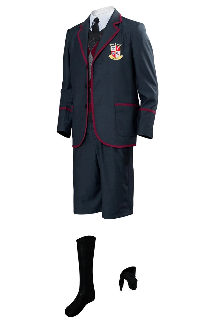 CosplaySky New Arrivals The Umbrella Academy Boys Kids Children School Uniform Cosplay Costume 5 CosplaySky New Arrivals The Umbrella Academy Boys Kids Children School Uniform Cosplay Costume