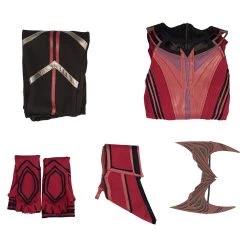 NewCosplay Wandavision Scarlet Witch Cosplay Costume Mask Outfits Halloween Carnival Suit New Arrivals