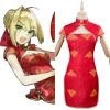 New Cosplaysky New Arrivals Fate Extella Link Nero Saber Cheongsam Red Dress Cosplay Costume