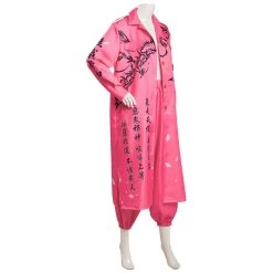 NewCosplay Japanese Bosozoku Kimono Cosplay Costume Pink Coat Pants Outfits Halloween Carnival Suit