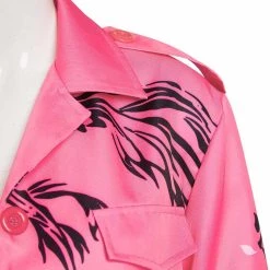 NewCosplay Japanese Bosozoku Kimono Cosplay Costume Pink Coat Pants Outfits Halloween Carnival Suit