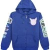New Cosplaysky Overwatch D.va Song Hana Fleece Zip-up Hoodie Hooded Sweatshirt Blue