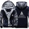 New Cosplaysky Teen Thick Winter Hoodie Assassin's Creed Odyssey Camouflage Zip Up Sweatshirt