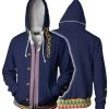 New Cosplaysky Teen Hoodie JoJo's Bizarre Adventure Kujo Jotaro 3D Zip Up Sweatshirt Unisex New Arrivals