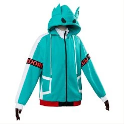 New Cosplaysky Teen Hoodie My Hero Academia Boku No Hero Izuku Midoriya Deku Zip Up Sweatshirt Unisex