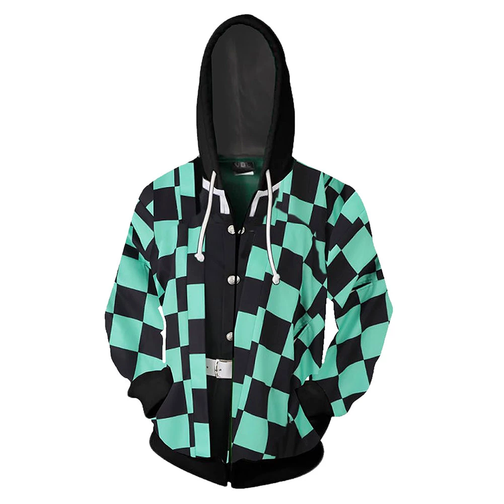 New Cosplaysky Unisex Demon Slayer: Kimetsu No Yaiba Kamado Tanjirou Kisatsutai Cosplay Hoodies Long Sleeve Zip Up Sweatshirt New Arrivals 3 New Cosplaysky Unisex Demon Slayer: Kimetsu No Yaiba Kamado Tanjirou Kisatsutai Cosplay Hoodies Long Sleeve Zip Up Sweatshirt New Arrivals