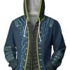 CosplaySky Teen Hoodie Devil May Cry Vergil Zip Up Sweatshirt Adult Unisex New Arrivals