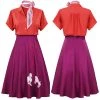 Cosplaygift Women 1950s Poodle Rockabilly Retro Swing Dress Grease Fancy Dress
