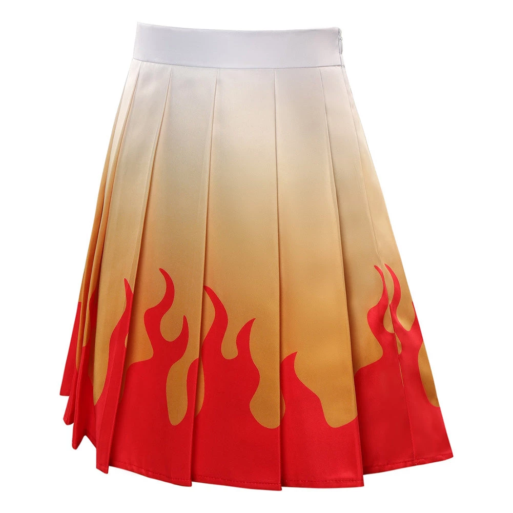 Fandombuy Demon Slayer Rengoku Kyoujurou Cosplay Costume Pleated Skirt Halloween Carnival Suit 5 Fandombuy Demon Slayer Rengoku Kyoujurou Cosplay Costume Pleated Skirt Halloween Carnival Suit