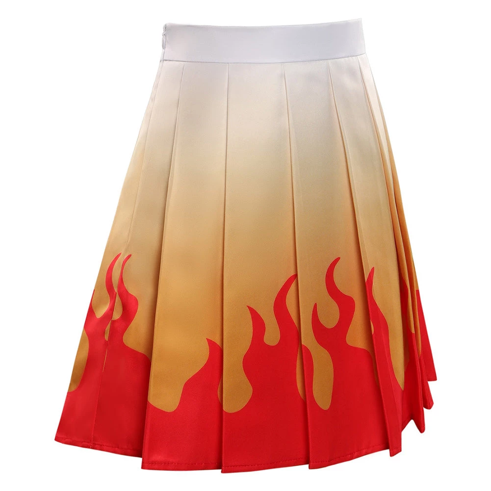 Fandombuy Demon Slayer Rengoku Kyoujurou Cosplay Costume Pleated Skirt Halloween Carnival Suit 7 Fandombuy Demon Slayer Rengoku Kyoujurou Cosplay Costume Pleated Skirt Halloween Carnival Suit