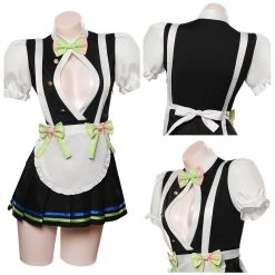 NewCosplay Demon Slayer Kanroji Mitsuri Cosplay Costume Maid Dress Outfits Halloween Carnival Suit New Arrivals