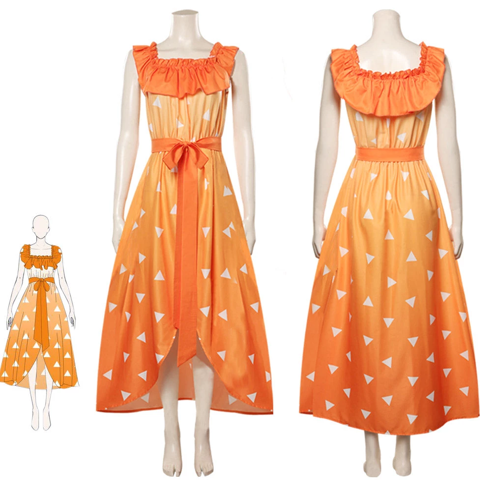 Fandomsky Demon Slayer Agatsuma Zenitsu Original Design Cosplay Costume Dress Outfits Halloween Carnival Suit 3 Fandomsky Demon Slayer Agatsuma Zenitsu Original Design Cosplay Costume Dress Outfits Halloween Carnival Suit