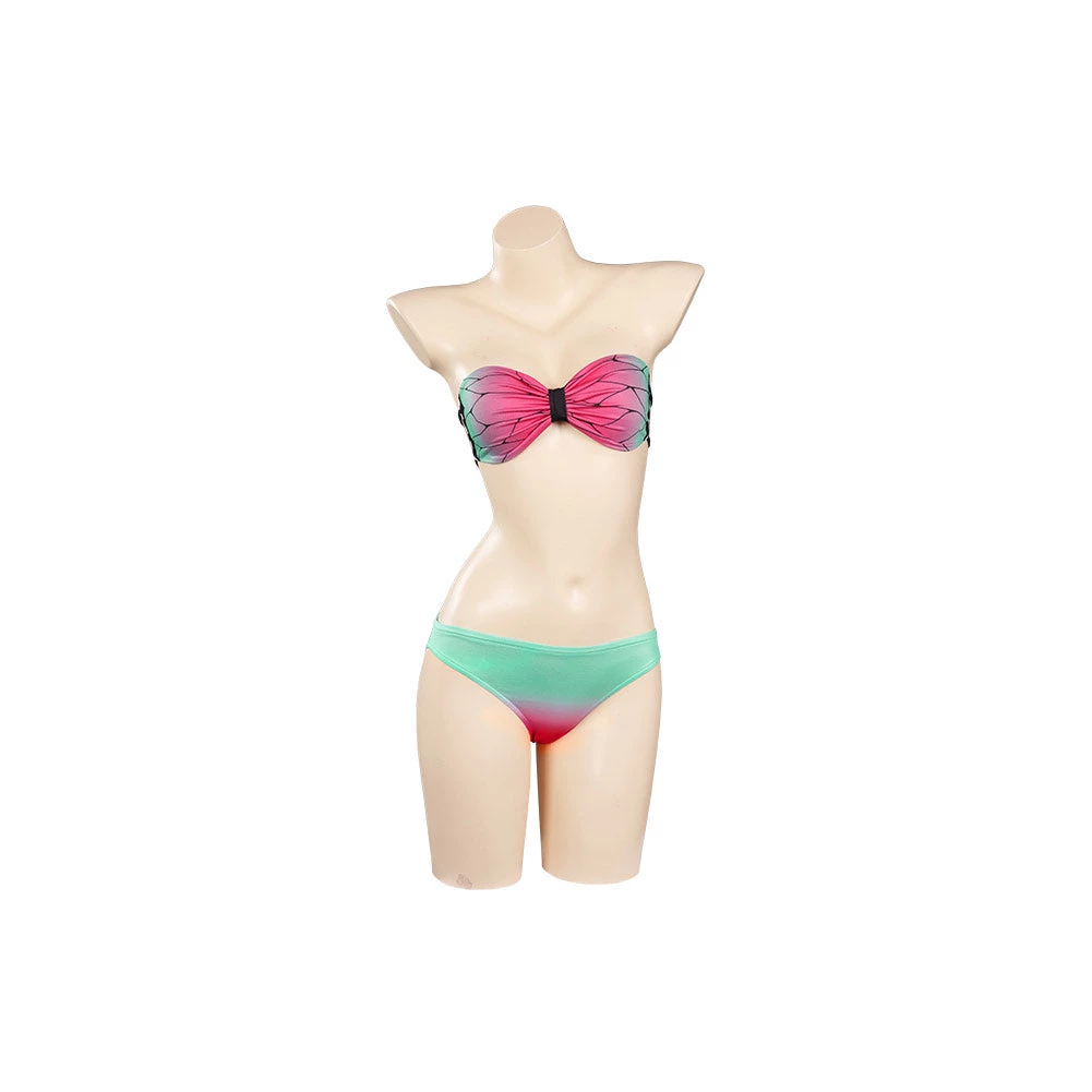 Fansholiday New Arrivals Demon Slayer Kochou Shinobu Three-Piece Cloak Swimsuit Cosplay Costume 10 Fansholiday New Arrivals Demon Slayer Kochou Shinobu Three-Piece Cloak Swimsuit Cosplay Costume