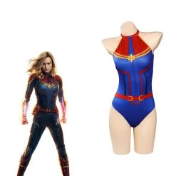 NewCosplay Captain Marvel Carol Danvers Original Design Cosplay Costume Sexy Swimsuit Outfits