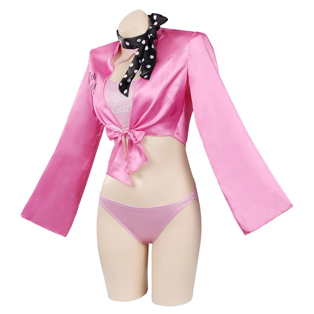 Viele Kostüme New Arrivals Retro Pink Ladies Grease Swimsuit Cosplay Costume Jumpsuit Swimwear Halloween Carnival Suit 5 Viele Kostüme New Arrivals Retro Pink Ladies Grease Swimsuit Cosplay Costume Jumpsuit Swimwear Halloween Carnival Suit