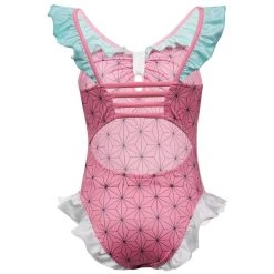 New Cosplaysky Kids Girls Demon Slayer Kamado Nezuko Cosplay Costumes Jumpsuit Swimsuit New Arrivals