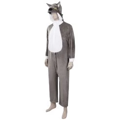 NewCosplay New Arrivals The Bad Guys Wolf Cosplay Costume Sleepwear Jumpsuit Pajamas