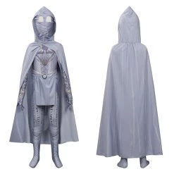 Fansholiday Kids Children Moon Knight Marc Spector Cosplay Costume Jumpsuit Cloak Outfits Halloween Carnival Suit