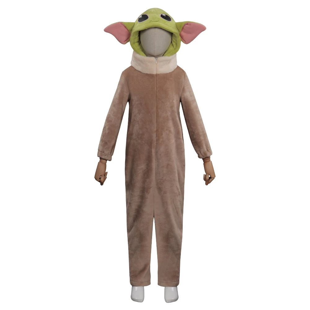Cossky The Mandalorian Baby Yoda Jumpsuit Sleepwear Cosplay Costume For Kids Children 4 Cossky The Mandalorian Baby Yoda Jumpsuit Sleepwear Cosplay Costume For Kids Children