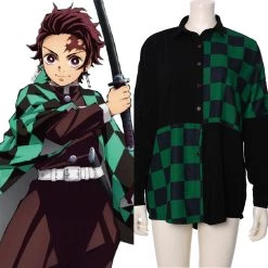 NewCosplay Demon Slayer: Kimetsu No Yaiba Tanjirou/Tanjiro Kamado Shirt Cosplay Costume New Arrivals