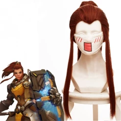 New Cosplaysky New Arrivals Overwatch Brigitte Lindholm Cosplay Wig Reddish Brown