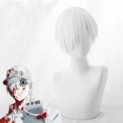 New Cosplaysky Cells At Work! White Blood Cell Neutrophil Cosplay Wig New Arrivals