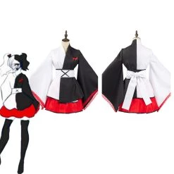 NewCosplay Danganronpa Monokuma Black White Bear Kimono Outfits Cosplay Costume