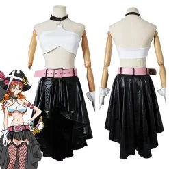 CosplaySky New Anime Costumes One Piece Film: Red Nami Cosplay Costume Top Skirt Hat Outfits Halloween Carnival Suit