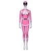NewCosplay Mighty Morphin Power Rangers Mei Cosplay Costume Jumpsuit Mask Outfits Halloween Carnival Suit