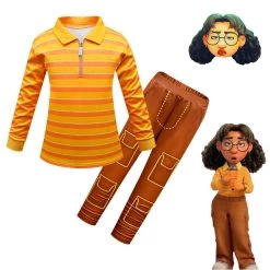 Cosplaygift Kids Children Turning Red Cosplay Costume Shirt Pants Mask Set Outfits