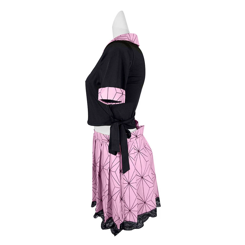 INSWEAR Demon Slayer Kamado Nezuko Cosplay Costume JK Maid Dress Outfits 6 INSWEAR Demon Slayer Kamado Nezuko Cosplay Costume JK Maid Dress Outfits
