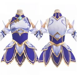 Fansholiday LoL Luxanna Cosplay Costume Accessories Full Set Outfits Halloween Carnival Suit