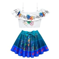 Fandombuy New Arrivals Kids Children Encanto Isabela Swimwear Cosplay Costume Swimsuit Outfits
