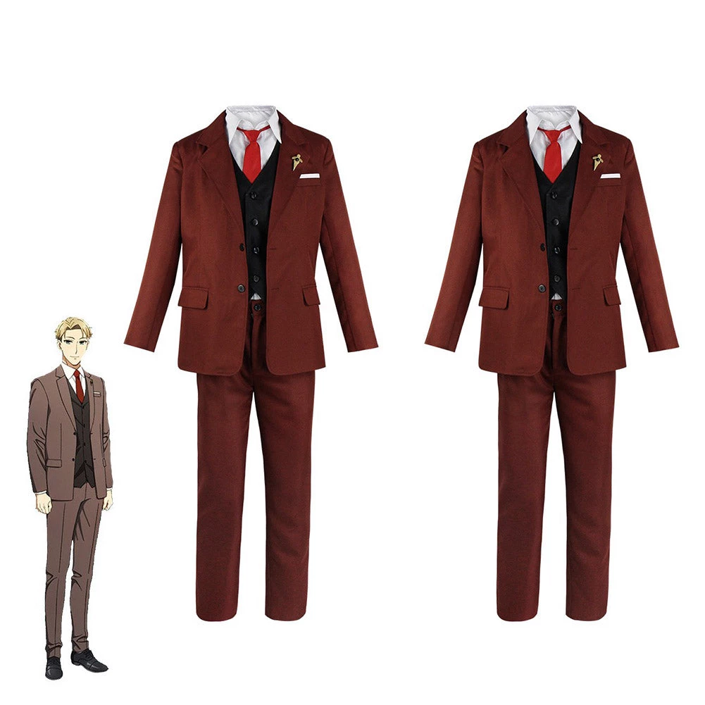 CosplaySky SPY×FAMILY Loid Forger Cosplay Costume Brown Outfits Halloween Carnival Suit New Arrivals 3 CosplaySky SPY×FAMILY Loid Forger Cosplay Costume Brown Outfits Halloween Carnival Suit New Arrivals