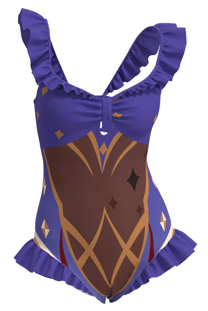 Cossky Genshin Impact Mona Swimming Suit Cosplay Costume 3 Cossky Genshin Impact Mona Swimming Suit Cosplay Costume