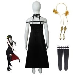 Fandomsky Kids Children SPY×FAMILY Yor Forger Cosplay Costume Dress Accessories Outfits Halloween Carnival Suit 6 Fandomsky Kids Children SPY×FAMILY Yor Forger Cosplay Costume Dress Accessories Outfits Halloween Carnival Suit
