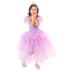 Fandomsky Kids Girls Encanto Isabela Cosplay Costume Dress Outfits Halloween Carnival Suit New Arrivals