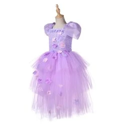 Fandomsky Kids Girls Encanto Isabela Cosplay Costume Dress Outfits Halloween Carnival Suit New Arrivals