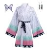 NewCosplay Demon Slayer Kimetsu No Yaiba Kochou Shinobu Cloak Halloween Cosplay Costume
