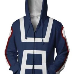 New Cosplaysky New Arrivals My Hero Academia Boku No Hero School Training Uniform Zip Up Hoodie Unisex