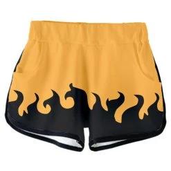 Fandombuy Women Naruto Crop Top Sets Uzumaki Naruto Cosplay Short Sleeve T-shirt Shorts 2 Pieces Sets Casual Clothes