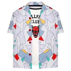 INSWEAR Kids Children Stranger Things 4 Dustin Henderson Cosplay Costume T-shirt Short Sleeve Shirt Set
