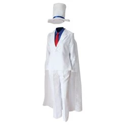 NewCosplay Detective Conan Kid The Phantom Thief Magic Kaito Kuroba Kaito Uniform Cosplay Costume